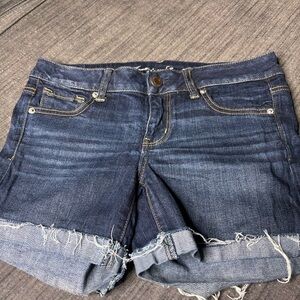 American Eagle Outfitters Dark Blue Denim Shorts